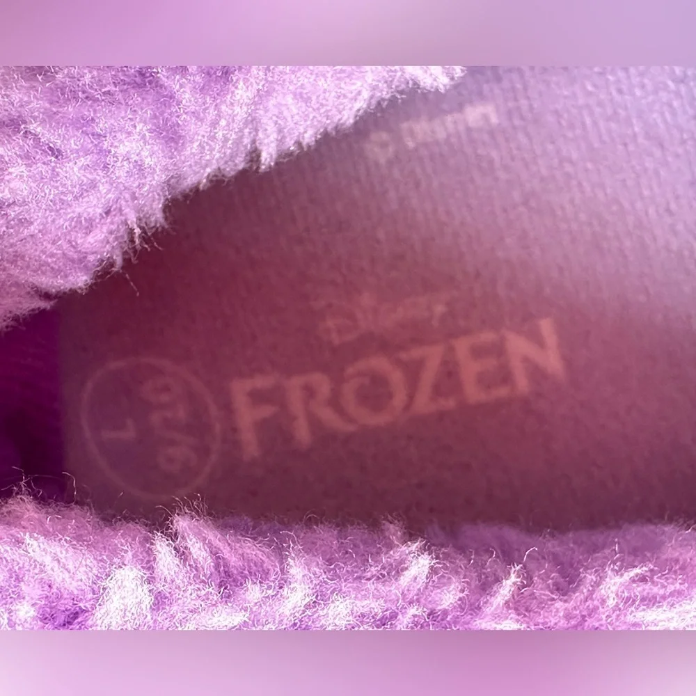Disney Frozen Anna and Elsa Sequin Slippers size Large 9/10